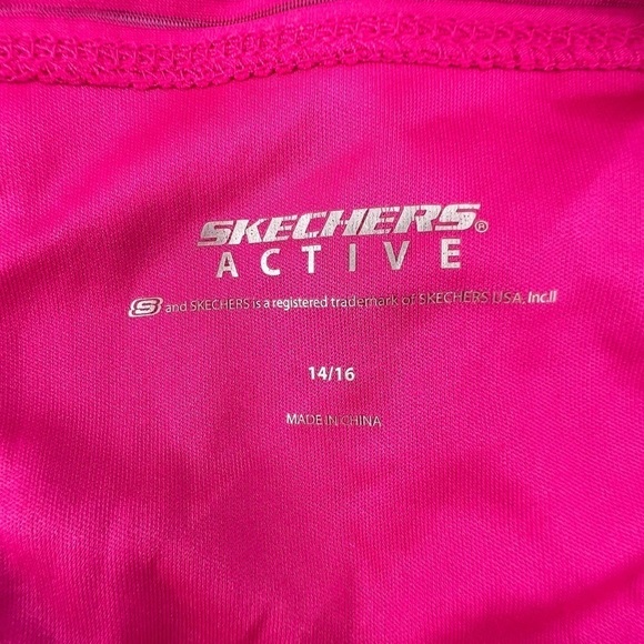 Skechers Active Pink Purple Striped Dri Fit Tank Top Size 14/16 Girl’s - Picture 2 of 5